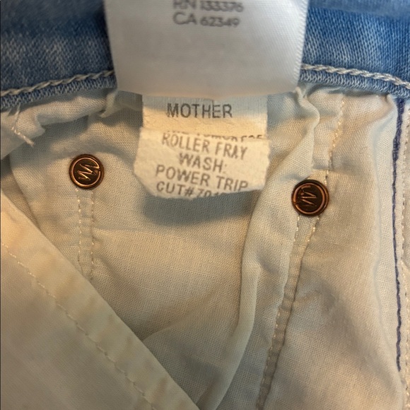 MOTHER | denim blue jeans 27 the tomcat roller fray power trip - Picture 6 of 7